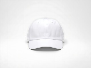 Fototapeta premium White blank baseball cap isolated on a clean background for design