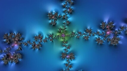 Abstract fractal pattern with vibrant colors and intricate details - Powered by Adobe