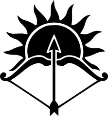 Unique Lord Ram Minimal Silhouette Logos in Pure Black Vector