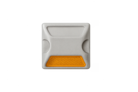 Road stud showing reflective marker for safety