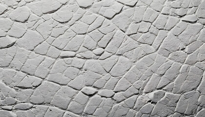 Close up background surface cracked texture of white cement wall protrudes on the wall of the house
