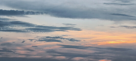 Abstract cloudy sky cool tones background with copy space.