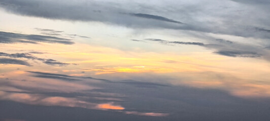 Abstract cloudy sky cool tones background with copy space.