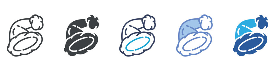 Santa Hat icon set multiple style collection