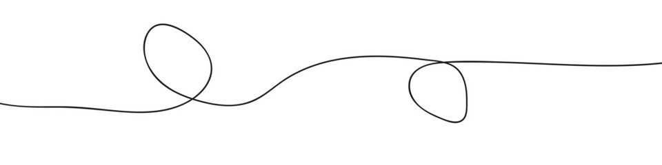 Obraz premium Squiggle line design element. Curved single line. Wavy, waving, line. Seamless pattern of continuous wavy lines.