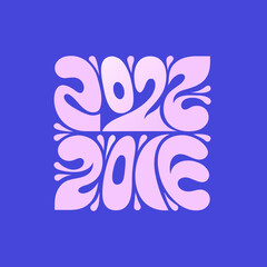 Obraz premium Stylized Pink 2026 Numbers on Purple Background year