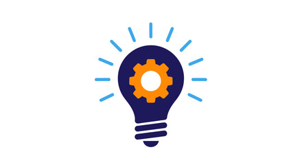 Abstract icon representing strategic business innovation, creative problem-solving, and efficient engineering solutions, symbolizing bright ideas and technological advancements