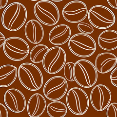 Coffee Bean Pattern Seamless Design for Coffee Lovers and Cafes.