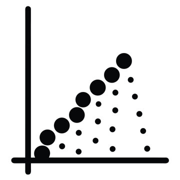 scatter plot vector icon