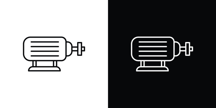 Car alternator icons isolated outline vector icon with editable stroke