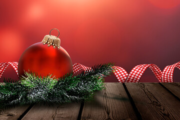 Weihnachtsmotiv mit Rotem Hintergrund