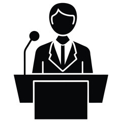 presenter icon vector icon
