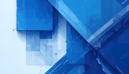Stunning abstract geometric design with dynamic blue hues and modern, clean lines for sophisticated business presentations or technological backgrounds