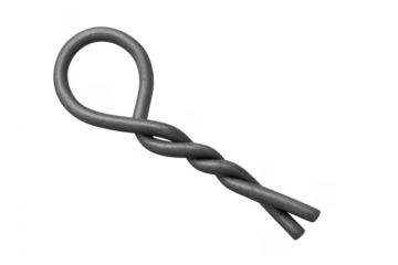 Rebar tie wire forming loop with twisted ends