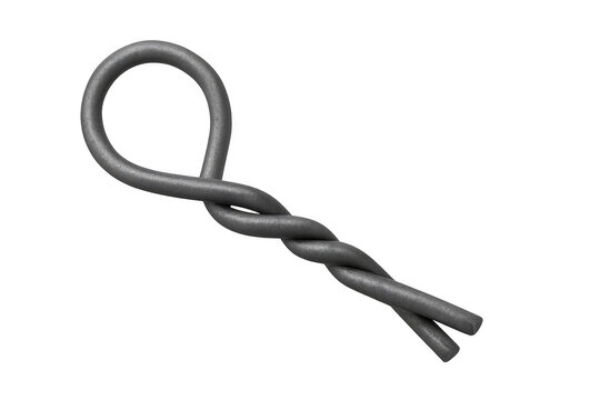 Rebar tie wire forming loop with twisted ends