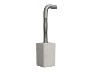 Concrete anchor bolt with threaded steel rod