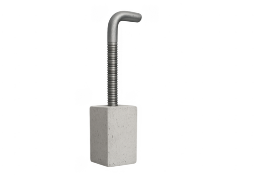 Concrete anchor bolt with threaded steel rod