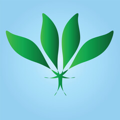 Green Leaf Logo Illustration with Eco-Friendly Concept. symbolizing nature, eco-friendly living, sustainability, and organic products. Ideal for logos, branding, environmental campaigns, and botanical
