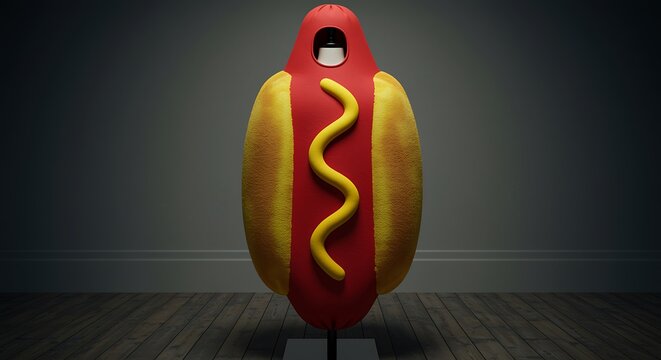 Hot Dog Costume Ready to Party for Halloween Event Fun