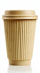 Biodegradable coffee cup made from cornstarch, showcasing eco-friendly design and sustainable materials for modern lifestyles.