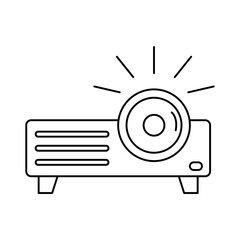 Modern Multimedia Projector Outline