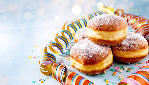 Kreppel, Berliner, Hefegeb&auml;ck, Fastnacht, Karneval 