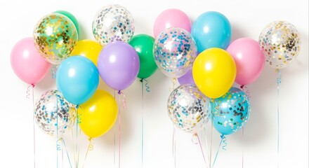 Colorful balloon arrangement, perfect for parties, celebrations, and adding a festive touch to any event