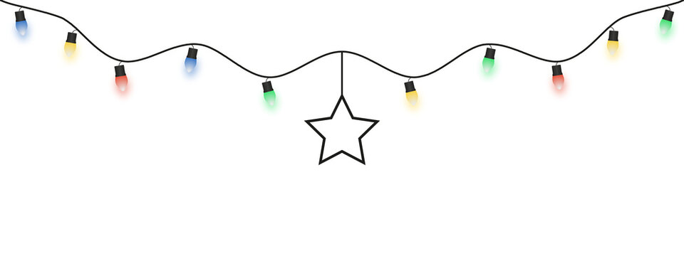Event Garland Festive Lights String Decoration Party Occasion Festivity Strand Png