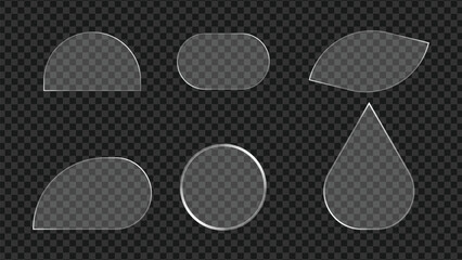 Assorted Transparent Geometric Shapes with Silver Outline