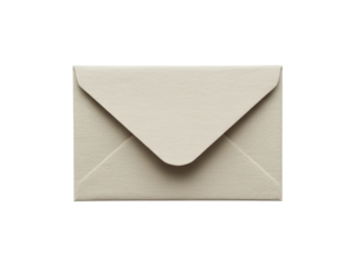 Closed cream paper envelope for message or invitation template