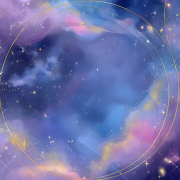 Abstract starlight and pink and purple clouds stardust, blink, background, presentation, star, concept, magazine, powerpoint, website, marketing,