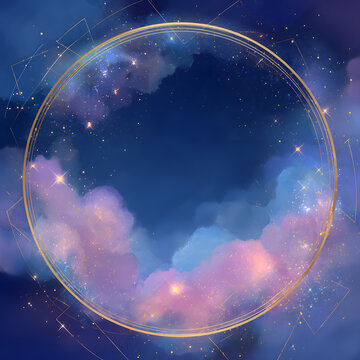 Abstract starlight and pink and purple clouds stardust, blink, background, presentation, star, concept, magazine, powerpoint, website, marketing,