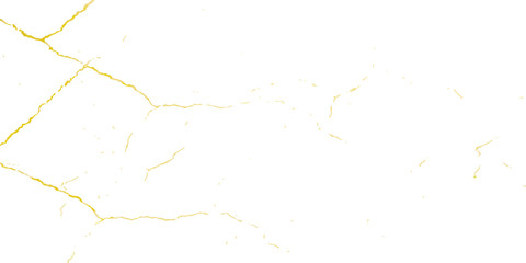 Fototapeta premium Elegant yellow gold crack pattern on white, abstract veining texture background