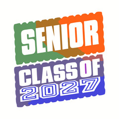 Senior Class Of 2027 Abstract Shapes Design graduation