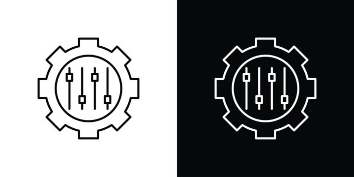 Mass customization icons isolated outline vector icon with editable stroke