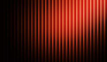 Fototapeta premium Abstract background with vertical red and orange lines, forming a dynamic gradient from dark on the left to a bright, illuminated glow on the right, ideal for modern design and energetic themes