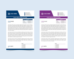 Modern Corporate Letterhead Template, Professional Company Letterhead Design & Minimal Corporate Branding