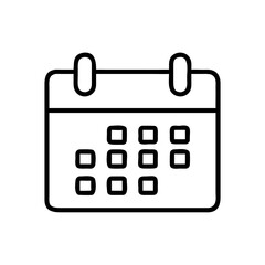 Calendar icon representing new year resolutions concept  