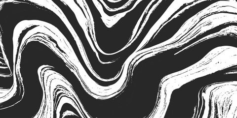 Abstract black and white fluid grunge texture background pattern