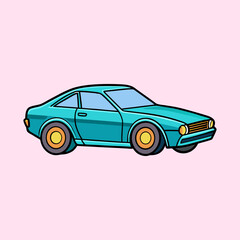 vector illustration of a coupe