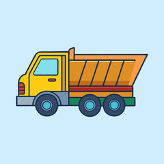 Fototapeta premium vector illustration of a dump truck