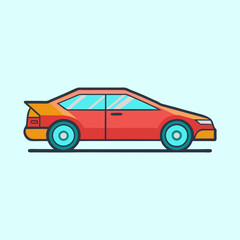 vector illustration of a hybrid car