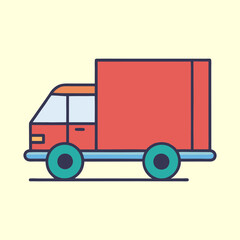 Fototapeta premium vector illustration of a lorry