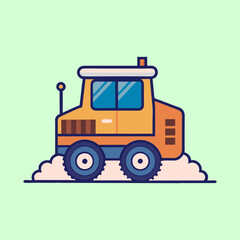 vector illustration of a snowplow