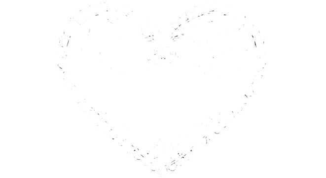 Delicate dotted heart outline design on a clean white background.