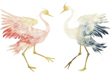 Obraz premium Crane chinese animal bird art.