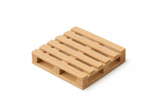 Wooden shipping pallet for logistics and cargo transport - Powered by Adobe