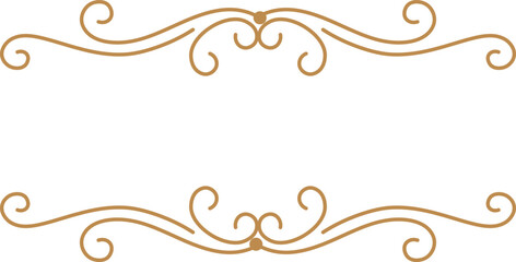 A gold and white design with a curved line