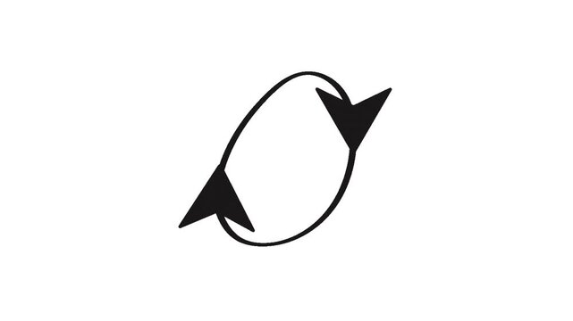 Dynamic loop animation with arrows showing continuous flow, ideal for presentations and infographics about process, recycling, or iterative improvement in business or technology