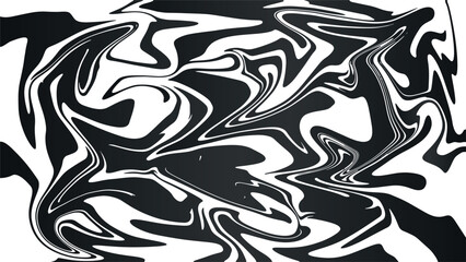 Abstract black and white liquid marble pattern background